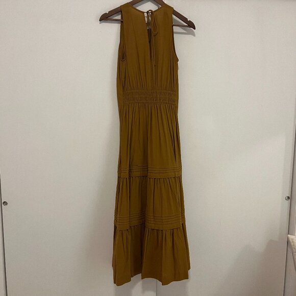 Uma and Leopold Brown Cotton Crystal Midi / Maxi Dress - Size Small - Picture 4 of 7